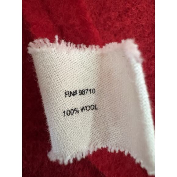 Anthropologie Boiled Wool Jacket Red Thistle & Lavender S - Picture 6 of 8